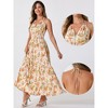 Allegra K Women's Sleeveless Halter Neck Boho Elastic Waist Floral Maxi Summer Sundresses - 2 of 4
