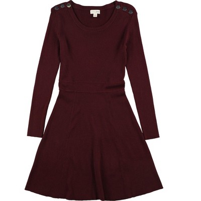 maison Jules Womens Ribbed Sweater Dress