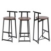 PAGED Bar Stools Set of 2 Modern Swivel Counter Stools with Hand Woven Seat and Metal Frame for Dining Room - 4 of 4