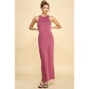 Slickblue Side Slit Maxi Dress, High Neck Sleeveless, Women’s Form-Flattering Style, Multiple Color Options, Size S-L - 2 of 4