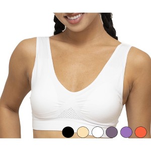 5 Star Super Deals Seamless Support Wireless Comfort Bra - Breathable Mesh Design, Anti-Chafing, Removable Pads, Sports Freedom Bra - 1 of 4