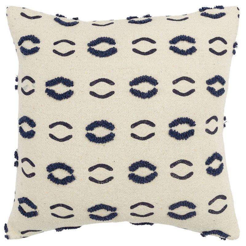 20&#34;x20&#34; Geometric Motif Polyester Filled Pillow Navy - Donny Osmond Home, 1 of 7