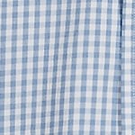 muted blue micro gingham