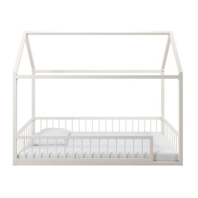 Little Seeds Skyler Metal House Bed with Rail