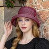 Anna-Kaci Women's Structured Bucket Hat with Pleated Band Design and Wide Brim for Elegant Everyday Sun Protection - 2 of 3