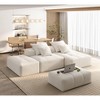 KWPZQEB Modular Sectional Sofa, Comfy Cloud Couch with Movable Ottoman & Pillows, Oversized Chenille Modular Sofa for Living Room - 2 of 4