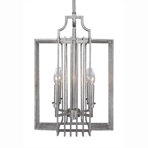 Toltec Lighting Sky Loft 4 - Light Chandelier in  Aged Silver - 1 of 1
