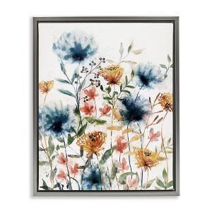 Stupell Industries Mixed Floral Garden Sprouts Floating Frame Canvas Art - 1 of 4