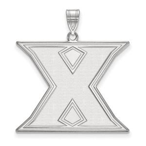 Black Bow Jewelry 14k White Gold Xavier Musketeers NCAA Extra Large Pendant - 1 of 3