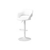 Leather-Look & Metal Swivel Adjustable Bar Stool with Footrest, Pedestal Base and Contemporary Modern Design for Home Bar - 2 of 4