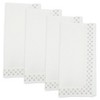 Saro Lifestyle Radiant Grid Metallic Lattice Napkin (Set of 4), 20", White - 2 of 4