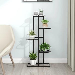 vidaXL White Iron 4-Floor Flower Stand with Wheels, Durable Plant Rack with Strong Frame and Versatile Storage Shelf, 17.3 - 1 of 4