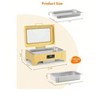Coucheta Electric Chafing Dish - 9QT Full Size Touch Screen Food Warmer, Roll Top Set with Glass Lid for Catering, Parties, Weddings，golden - 2 of 4