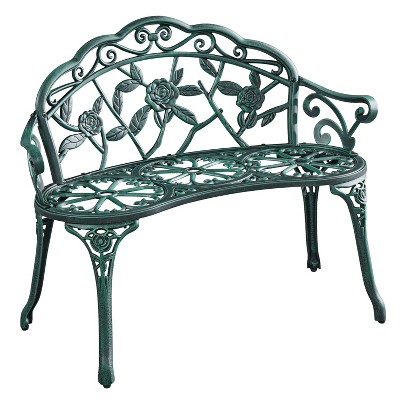 Yaheetech Outdoor Metal Bench Patio Park Bench