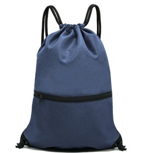 Drawstring Backpack, Lightweight Sports Gym Sack for Men & Women, Durable Cinch Snackpack for Beach - 1 of 4