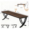 Gulches 78.74" Two Person Desk, Industrial Double Computer Desk with Metal Frame - 2 of 4