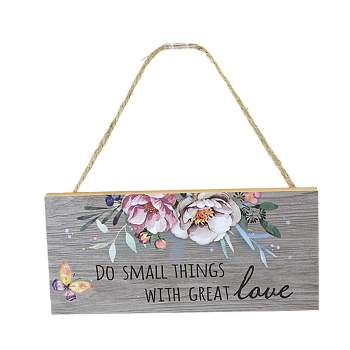 Home Decor 3.0 Inch Floral Sentiment Plaque Friends Family Love Wall Signs