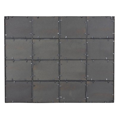 Black Window Pane Industrial Full-Length Wall Mirror 48"
