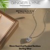 Heart Solitaire Necklace for Women Sterling Silver 3Ct 8A Cubic Zirconia Pendant 18" Chain by Ginger Lyne - 3 of 4