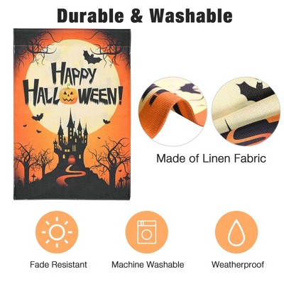 Halloween Castle and Jack-O-Lantern Garden Flag