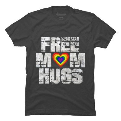 Adult Design By Humans Vintage Free Mom Hugs Heart Pride By Avocato T-Shirt