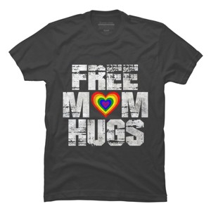Adult Design By Humans Vintage Free Mom Hugs Heart Pride By Avocato T-Shirt - 1 of 2
