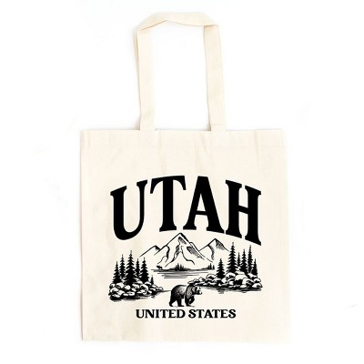 City Creek Prints Utah Forest Scene Canvas Tote Bag - 15x16 - Natural