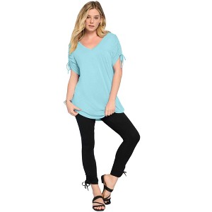 Roaman's Ruched Sleeve Ultra Femme Tunic - 1 of 4