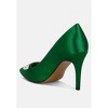 Rhodolia Diamante Brooch Detail Satin Pumps Women - 3 of 4