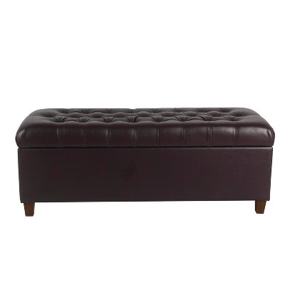 Leather Storage Bench Target, Black Leather Storage Bench For Bedroom