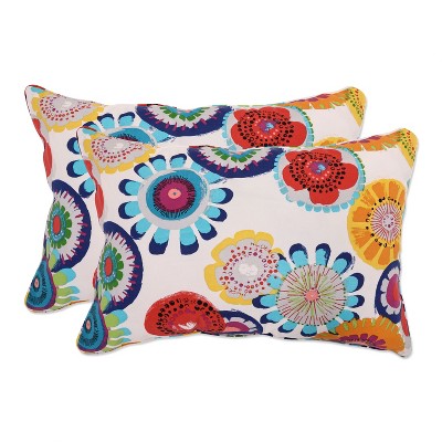 2pc Crosby Floral Outdoor Throw Pillows - Pillow Perfect