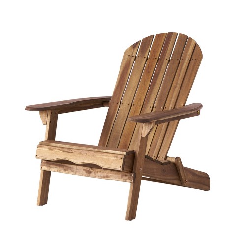 Hanlee Folding Wood Adirondack Chair Weather resistant Easy Storage Christopher Knight Home Target