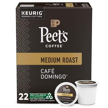 Peet's Cafe Domingo Medium Roast Coffee - Keurig K-Cup Pods - 22ct