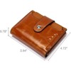 BEAFUP Women’s  Wallet,Women’s Minimalist Solid Color Wallet，RFID Blocking Small Bifold Zipper Pocket Wallet Card Case Purse with ID Window - 3 of 4