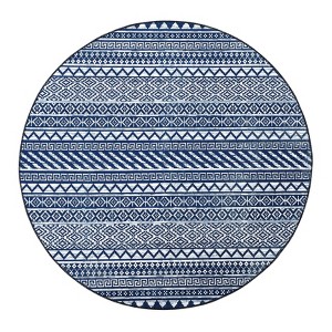 Washable Geometric Living Room Rugs, Indoor Farmhouse Non Slip Bedroom Carpet, Large Stain Resistant Dining Room Rugs - 1 of 4
