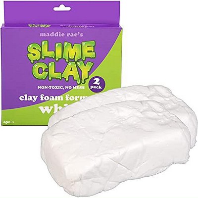 Maddie Rae's Slime Clay (2pk) - Non-Toxic, No Mess Clay Foam Formula for Unique Creamy Butter Effects - Compare to Daiso