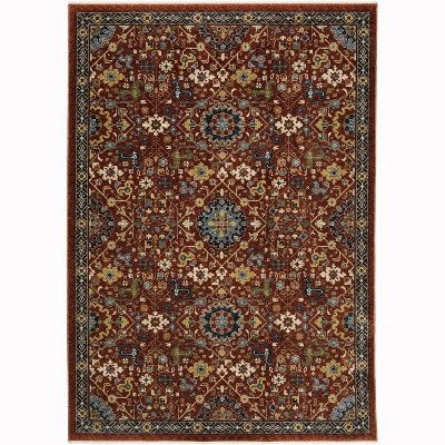 Oriental Weavers Aberdeen 006R1 Red/ Multi Indoor Area Rug - 3'3" x 5'
