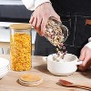 LunaLulinlk Glass Jars with Bamboo Lids: 6-Pack 25 Ounce Airtight Food Storage Containers, Kitchen and Pantry Organizers - 4 of 4