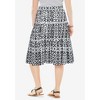 Woman Within Women's Plus Size Elastic-Waist Knit Tiered Skirt - 3 of 4
