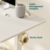 ChicFurnit Desks Gaming Table Computer Desk Ergonomic Height Adjustable Table Writing Table for Home Office, White, 39.3"*23.6"*45.4" - 3 of 4