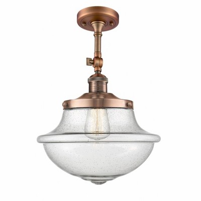 Oxford - 1 Light Adjustable Semi-Flush Mount In Traditional Style-15.5 Inches Tall and 11.75 Inches Wide