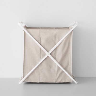 Folding X-Frame Hamper Triple Bin Cream - Made By Design™