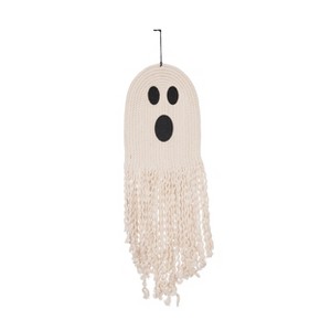 Transpac Rope Ghost Door Hanger Wall Sign Polyester Halloween Decoration Indoor Use Seasonal Decor Gift - 1 of 2