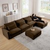 Christopher Knight Home Cleveland Luxurious U-Shaped Corduroy 157.5" Sectional Sofa with Storage Ottomans and 4 Waist Pillows - 2 of 4