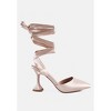 London Rag Women's Fonda Spool Heel Tie Up Satin Sandals Women - 2 of 4