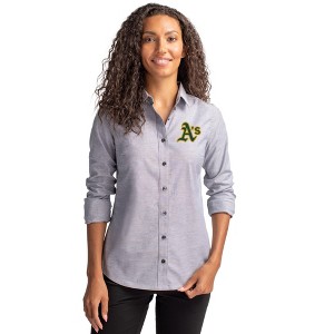 Athletics Cutter & Buck Stretch Oxford Womens Long Sleeve Dress Shirt - 1 of 1