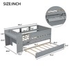 PAGED Twin Size Daybed Modern Wooden Bed Frame with Shelves and 2 Drawers for Bedroom and Living Room - 4 of 4