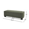 DSVIMOY Rectangular Ottoman Bench with Hinged Lid for Footrest, and Hidden Storage, Perfect for Living Room, Bedroom, Blackish Green, 50.25"*20"*16.75 - 3 of 4