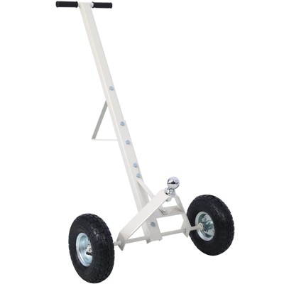 10" Pneumatic TireTrailer Dolly, Boat Trailer Dolly with 1-7/8 Inch Balls 600 Lbs Capacity Trailer Mover for Moving Car, RV, Boat