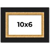 PosterPalooza | Photo Size Embellished Brown Picture Frame - UV Acrylic, Foam Board Backing, Hanging Hardware - 2 of 4